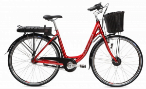 rød elcykel